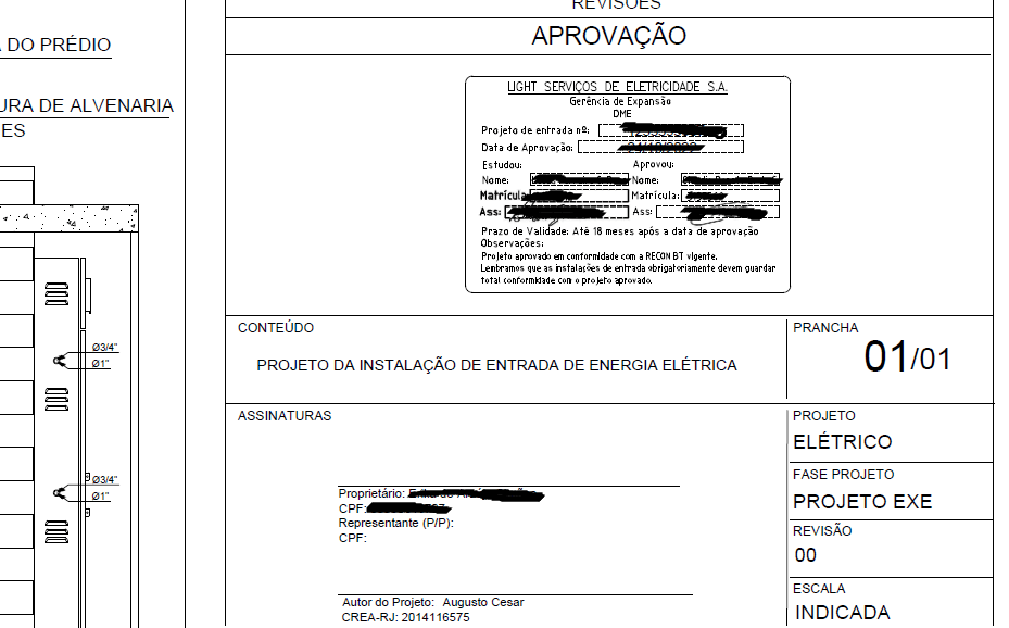Aprovação projeto reforma de pc